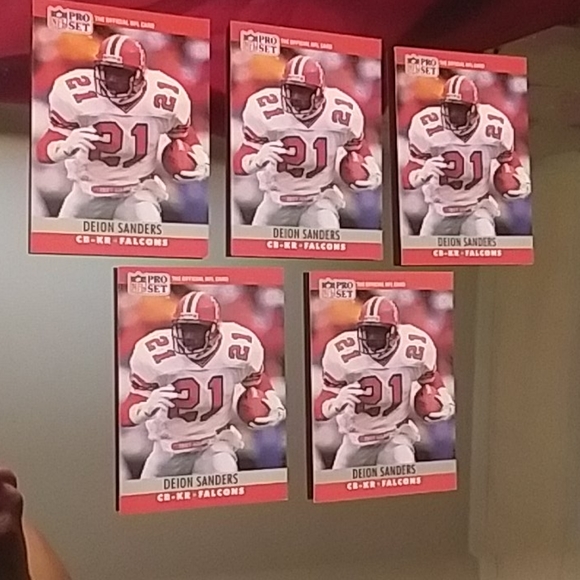 1990 Pro Set Deion Sanders Rookies(5)-Mint - Picture 2 of 3